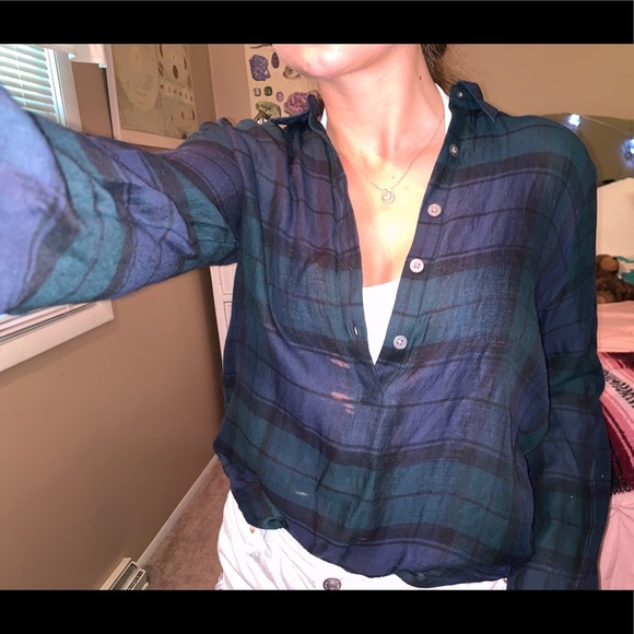 LOFT Ann Taylor Plaid The Softened Shirt - Picture 4 of 8
